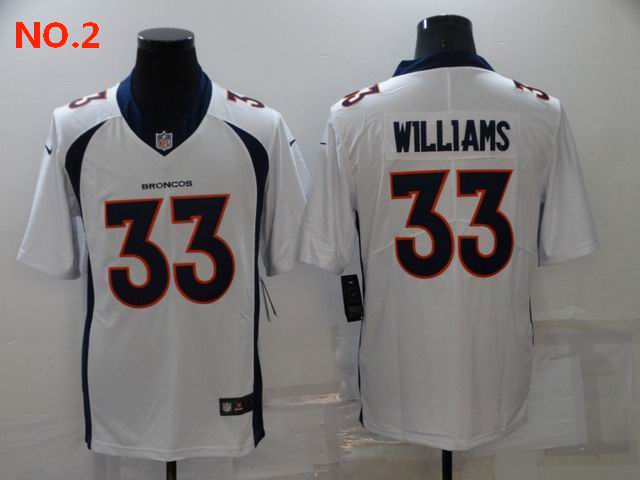 Men's Denver Broncos 33 Javonte Williams Jersey NO.2 ;